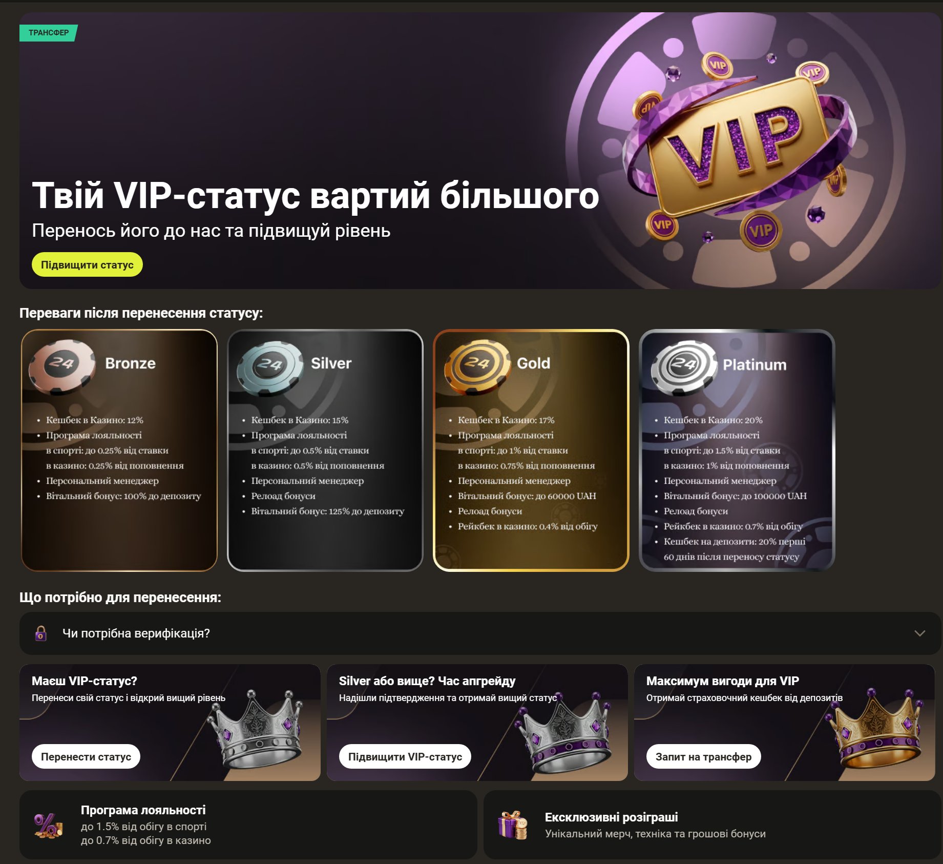 Parik24 VIP Transfer page